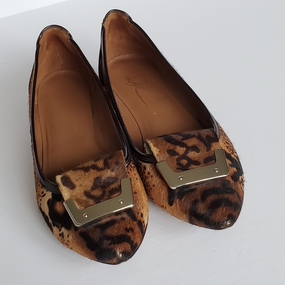 Donald J. Pliner Nila Animal Print Wedge Loafer Size 6